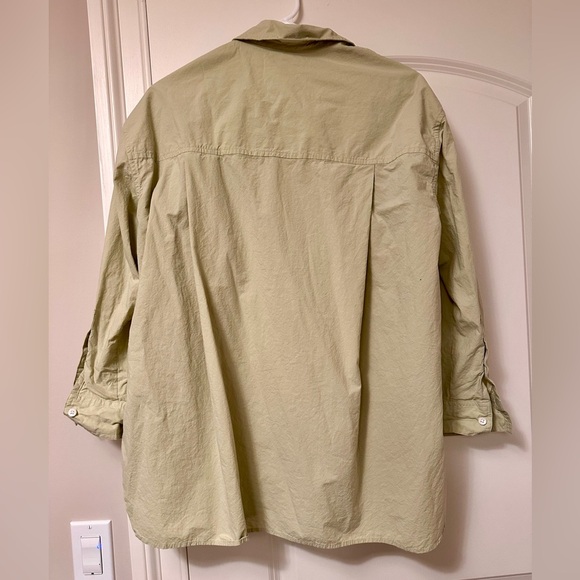 Madewell oversized buttondown, size XS, sage green - Picture 3 of 3